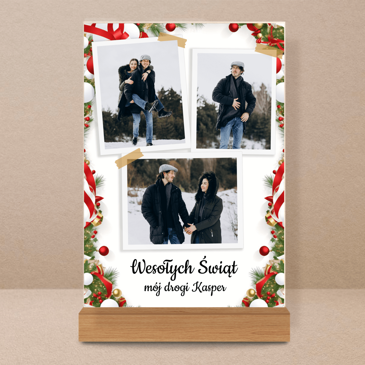 Dla ukochanego pod choinkę - Druk na szkle, spersonalizowany prezent dla chłopaka - Adamell.pl