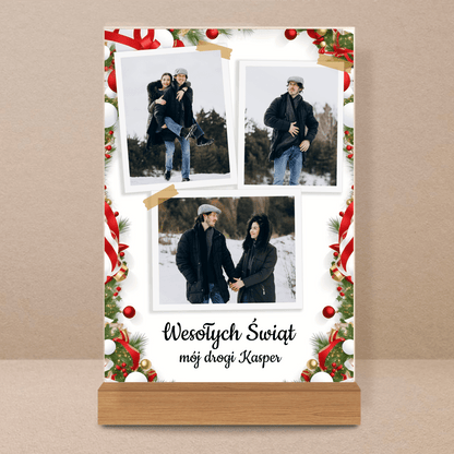 Dla ukochanego pod choinkę - Druk na szkle, spersonalizowany prezent dla chłopaka - Adamell.pl