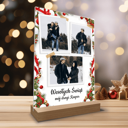 Dla ukochanego pod choinkę - Druk na szkle, spersonalizowany prezent dla chłopaka - Adamell.pl