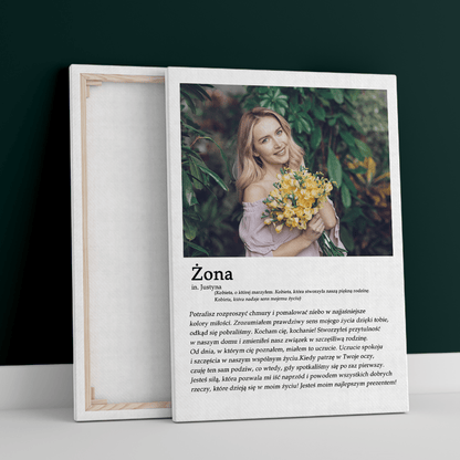 Dla żony - druk na płótnie, spersonalizowany prezent dla niej - Adamell.pl