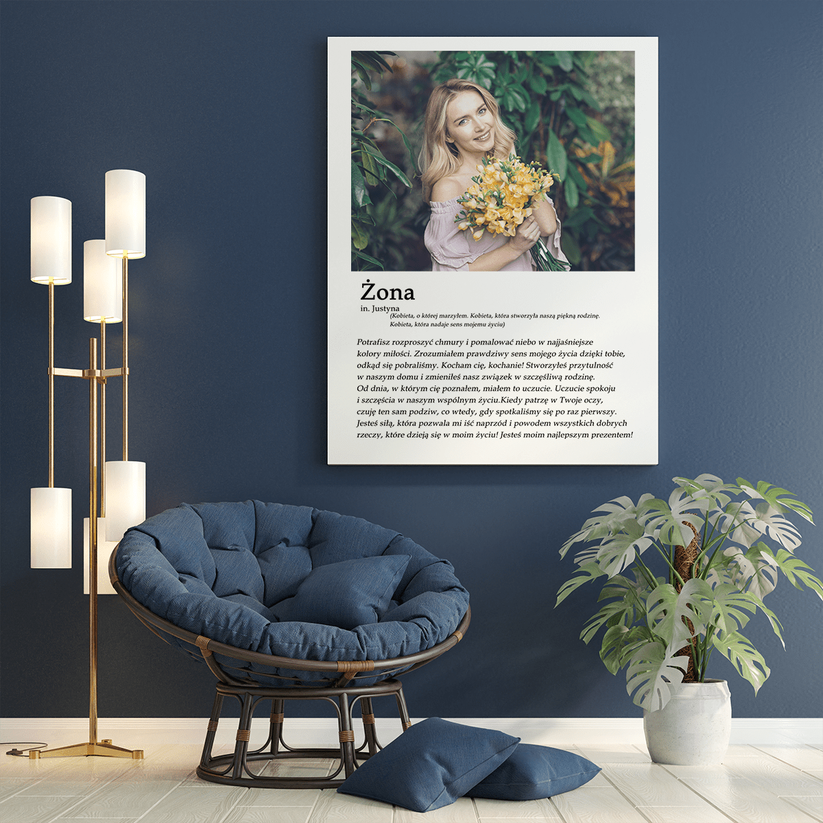 Dla żony - druk na płótnie, spersonalizowany prezent dla niej - Adamell.pl