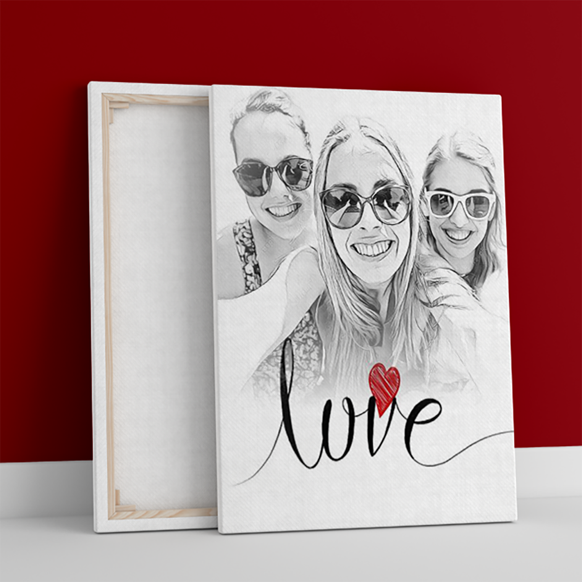 Szkic Love obraz na płótnie spersonalizowany prezent - Adamell.pl - Wyjątkowe Prezenty