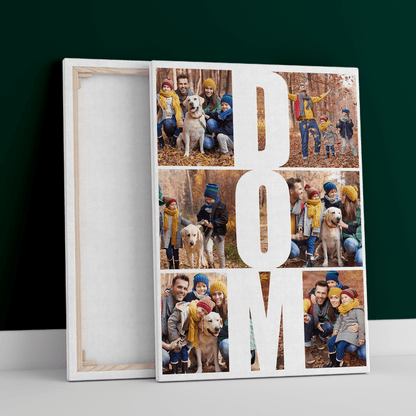 DOM fotokolaż - druk na płótnie, spersonalizowany prezent dla rodziców - Adamell.pl