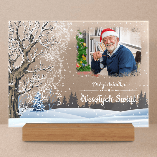 Drogi dziadku! - Druk na szkle, spersonalizowany prezent dla dziadka - Adamell.pl