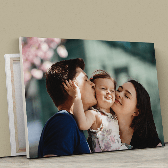 Dziecko i rodzice fotoobraz druk na płótnie, spersonalizowany prezent - Adamell.pl