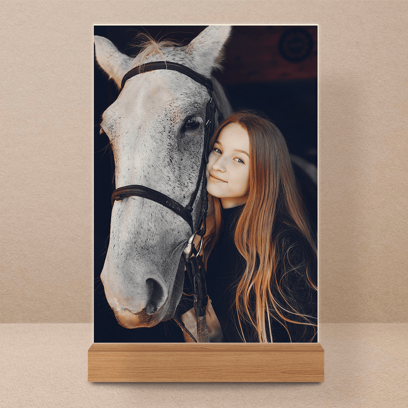 Dziewczyna z koniem - Druk na szkle, spersonalizowany prezent - Adamell.pl
