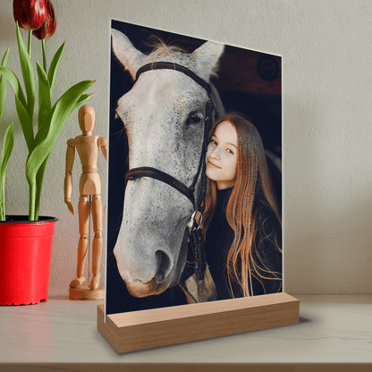 Dziewczyna z koniem - Druk na szkle, spersonalizowany prezent - Adamell.pl
