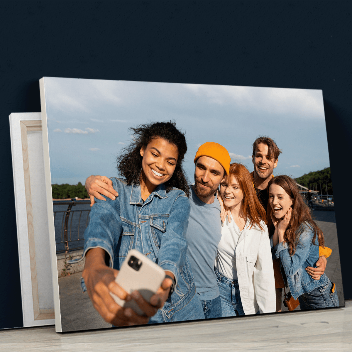 Fotografia przyjaciele - druk na płótnie, spersonalizowany prezent dla przyjaciela - Adamell.pl