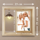 Fotografia przyjaciółek - Druk na szkle w drewnianej ramce + led, spersonalizowany prezent dla przyjaciółki - Adamell.pl