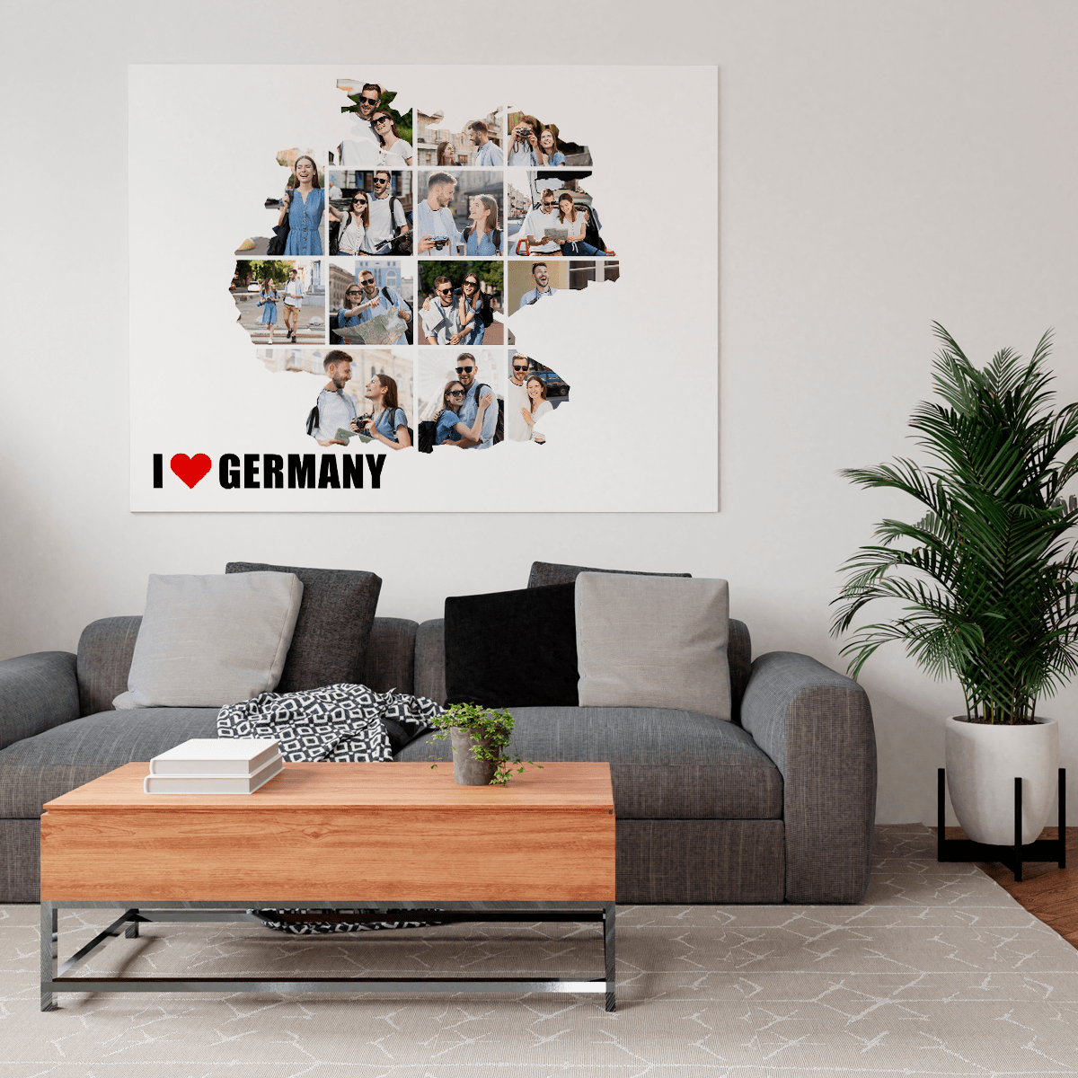 Fotomapa Polska - druk na płótnie, spersonalizowany prezent dla pary - Adamell.pl