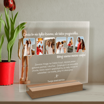 Fotonapis CIOCIA - Druk na szkle, spersonalizowany prezent dla cioci - Adamell.pl