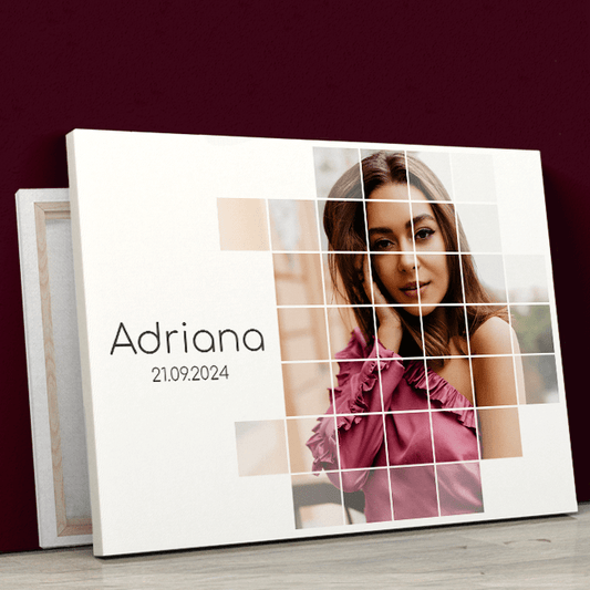 Fotoobraz układanka - druk na płótnie, spersonalizowany prezent dla niej - Adamell.pl