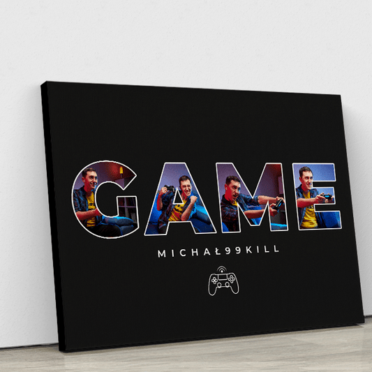 Game - druk na płótnie, spersonalizowany prezent dla niego - Adamell.pl