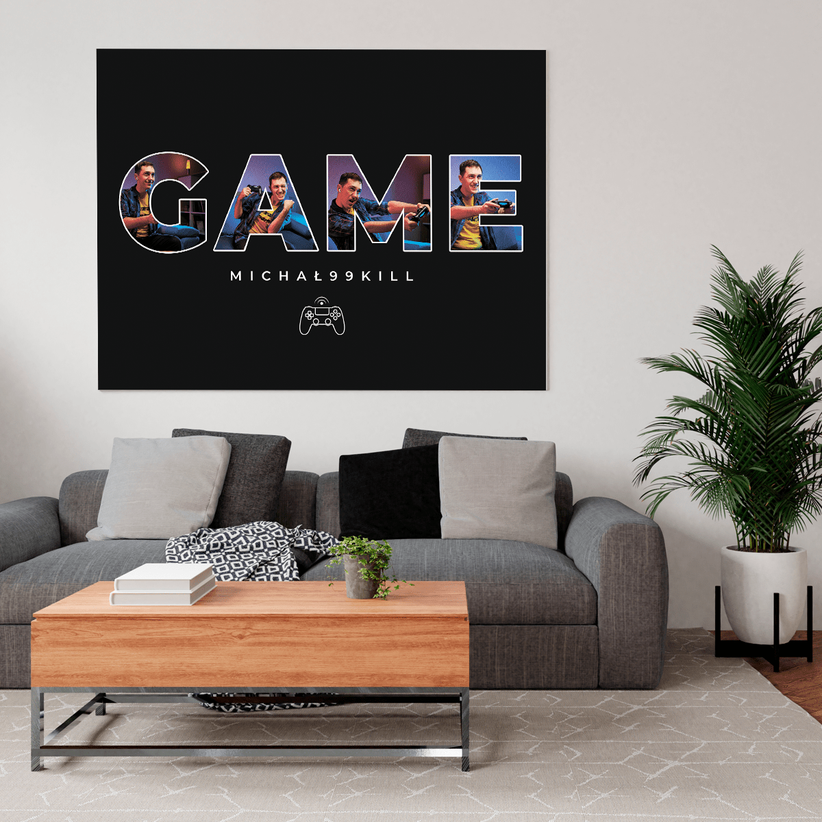 Game - druk na płótnie, spersonalizowany prezent dla niego - Adamell.pl