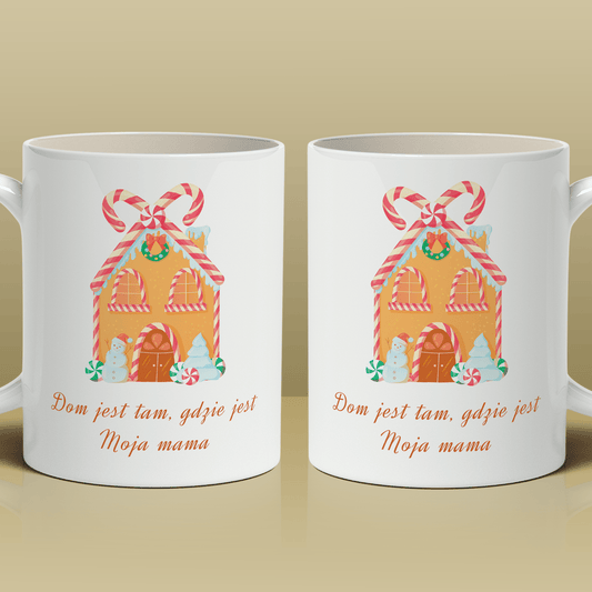 Gdzie jest mój dom? - 1x Kubek z nadrukiem, spersonalizowany prezent dla mamy - Adamell.pl