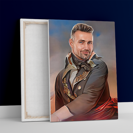 Generał, portret jednoosobowy - druk na płótnie, spersonalizowany prezent - Adamell.pl - Wyjątkowe Prezenty