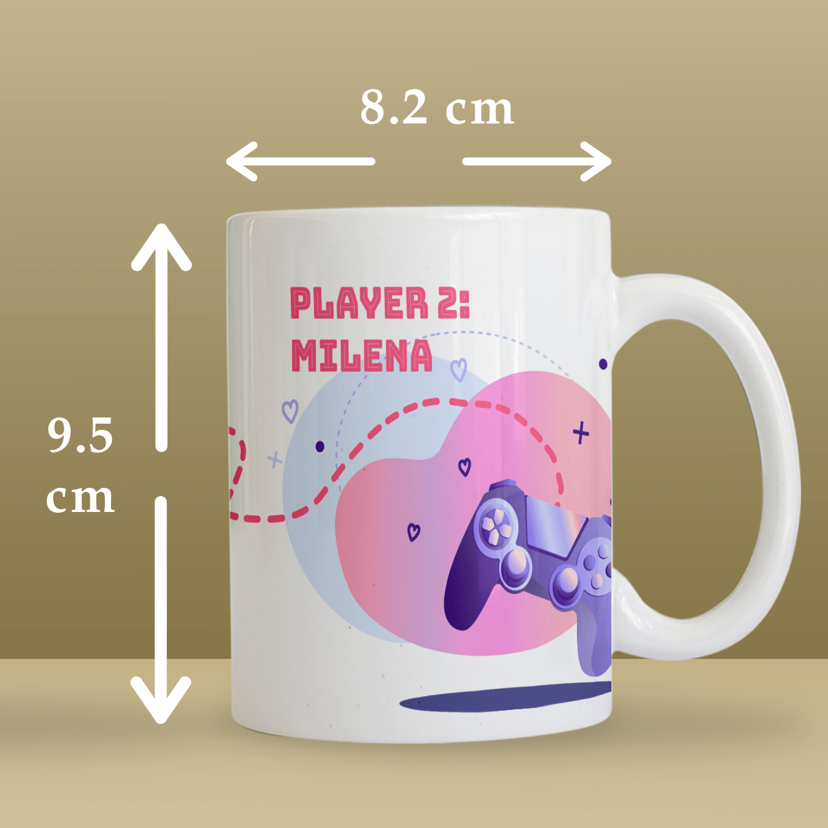 Gra w parze - Zestaw 2 x Kubek z nadrukiem, spersonalizowany prezent dla pary - Adamell.pl