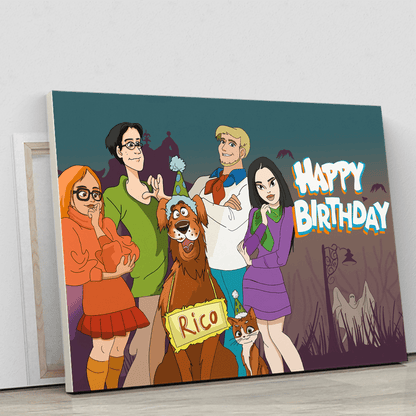 Grupa przyjaciół - Druk na płótnie, spersonalizowany prezent dla przyjaciela - Adamell.pl