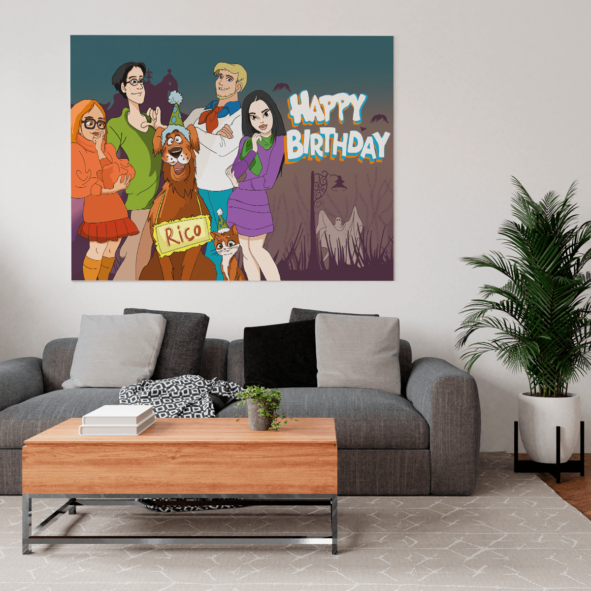 Grupa przyjaciół - Druk na płótnie, spersonalizowany prezent dla przyjaciela - Adamell.pl