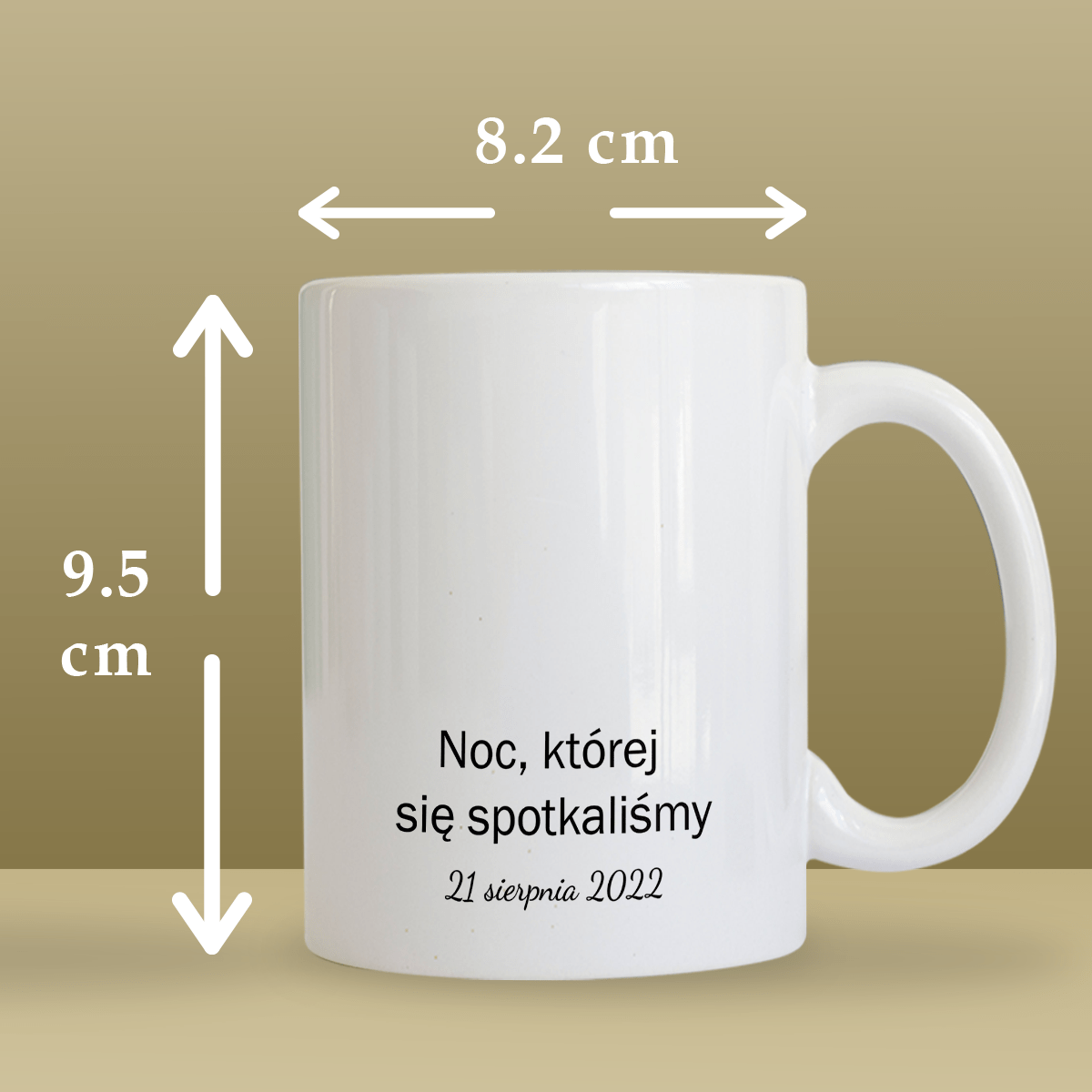 Gwiazdy w noc naszego spotkania - Kubek z nadrukiem, spersonalizowany prezent dla pary - Adamell.pl