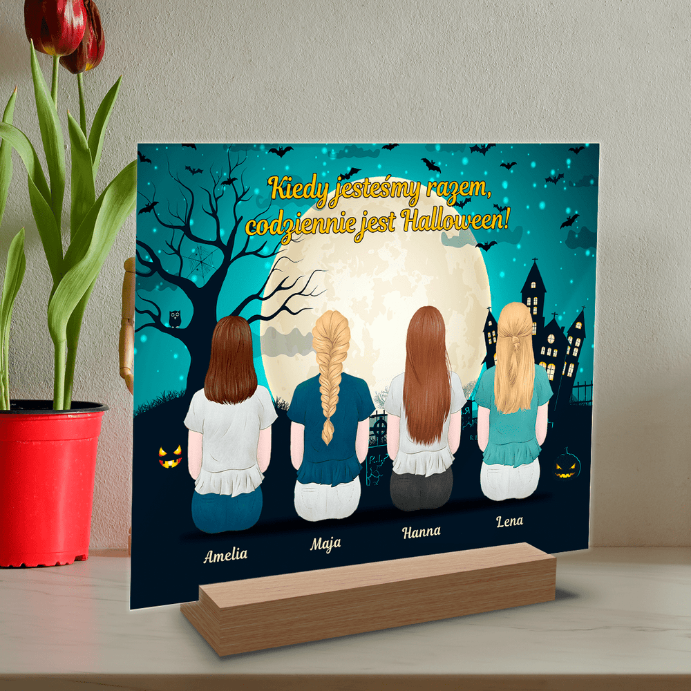 Halloween siostry Clipart - Druk na szkle, spersonalizowany prezent dla siostry - Adamell.pl