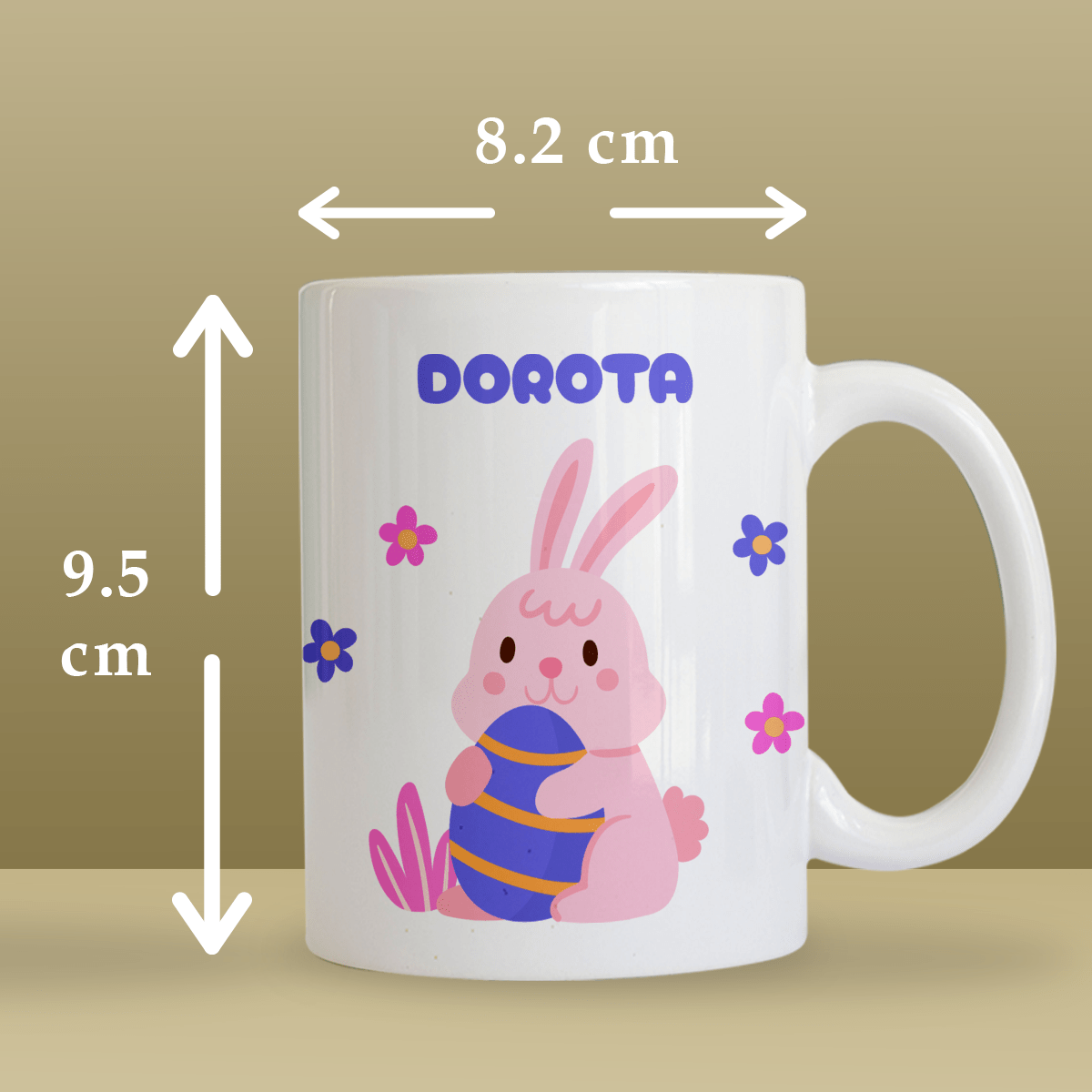 Happy Easter! - 1x Kubek z nadrukiem, spersonalizowany prezent dla niej - Adamell.pl