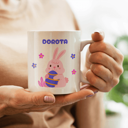Happy Easter! - 1x Kubek z nadrukiem, spersonalizowany prezent dla niej - Adamell.pl