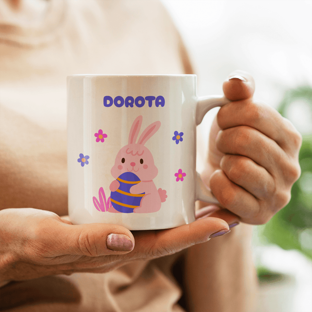 Happy Easter! - 1x Kubek z nadrukiem, spersonalizowany prezent dla niej - Adamell.pl