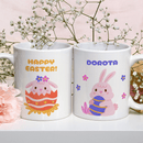 Happy Easter! - 1x Kubek z nadrukiem, spersonalizowany prezent dla niej - Adamell.pl