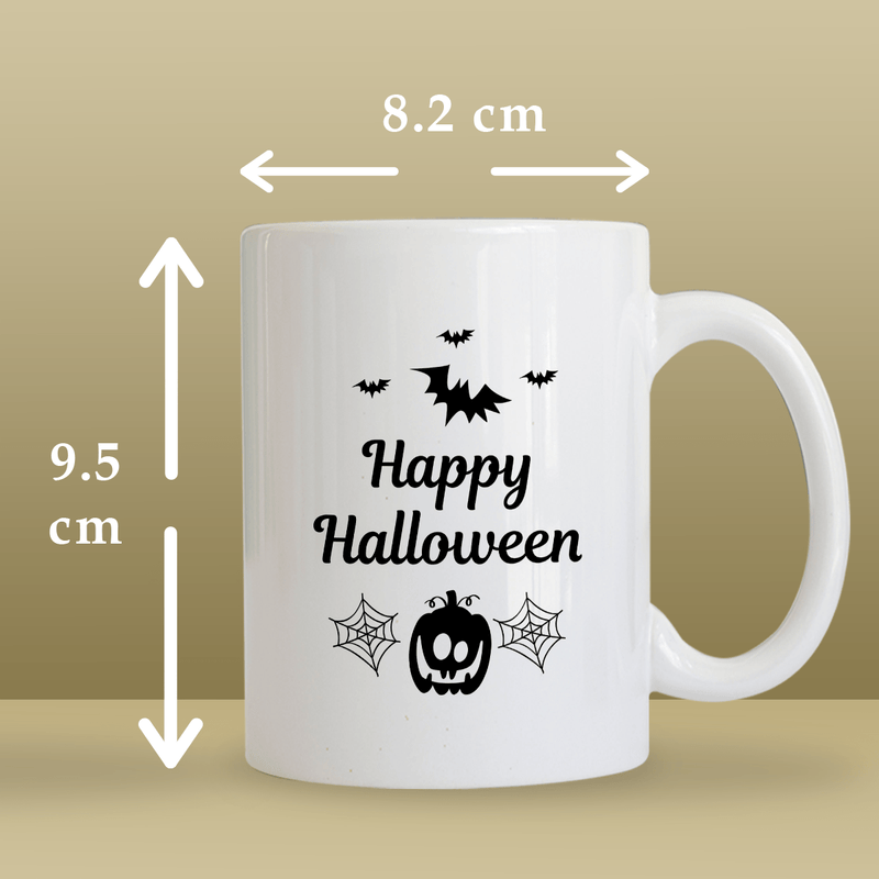 Happy Halloween - 1x Kubek z nadrukiem, spersonalizowany prezent dla przyjaciółki - Adamell.pl