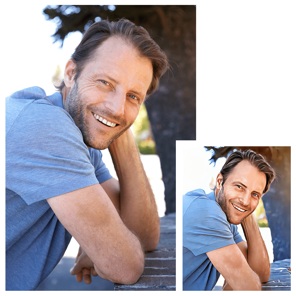 Hiperrealistyczny portret - druk na płótnie, spersonalizowany prezent dla niego - Adamell.pl