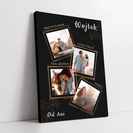 Idealny chłopak - druk na płótnie, spersonalizowany prezent dla chłopaka - Adamell.pl