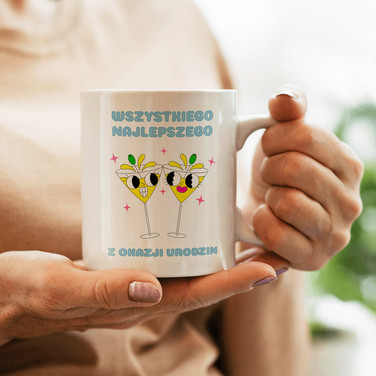 Imprezowa 25-tka - 1x Kubek z nadrukiem, spersonalizowany prezent dla niej - Adamell.pl