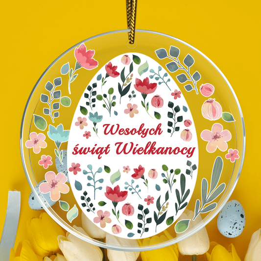 Jajko Wielkanocne - zawieszka akrylowa spersonalizowany prezent dla rodziców - Adamell.pl