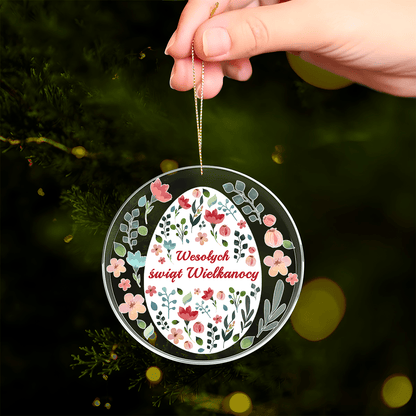 Jajko Wielkanocne - zawieszka akrylowa spersonalizowany prezent dla rodziców - Adamell.pl