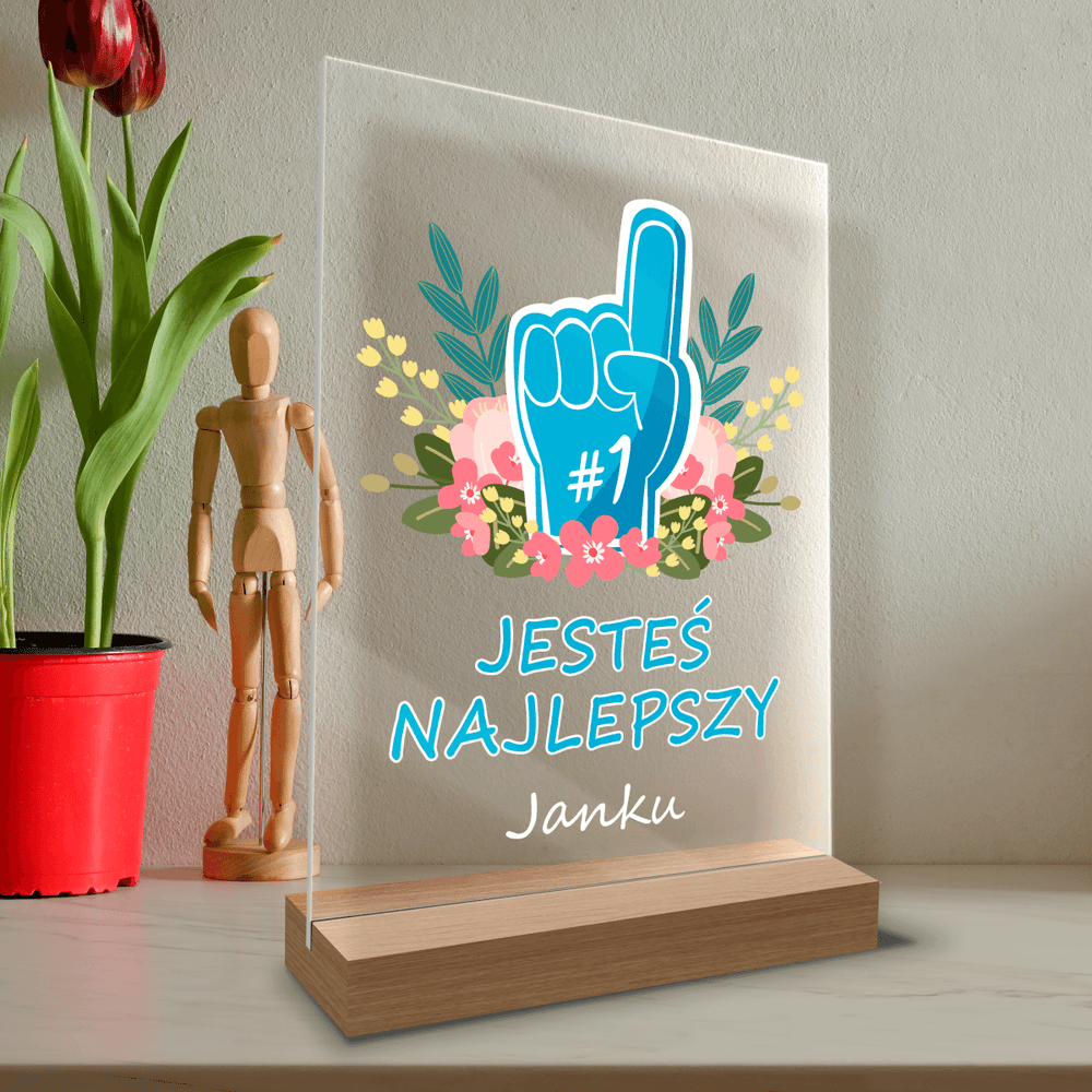 Jesteś najlepszy - Druk na szkle, spersonalizowany prezent dla niego - Adamell.pl - Wyjątkowe Prezenty