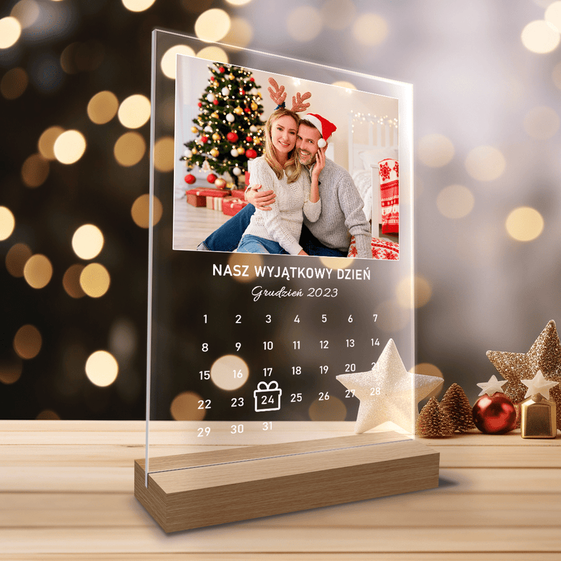 Kalendarz dla żony na święta - Druk na szkle, spersonalizowany prezent dla żony - Adamell.pl