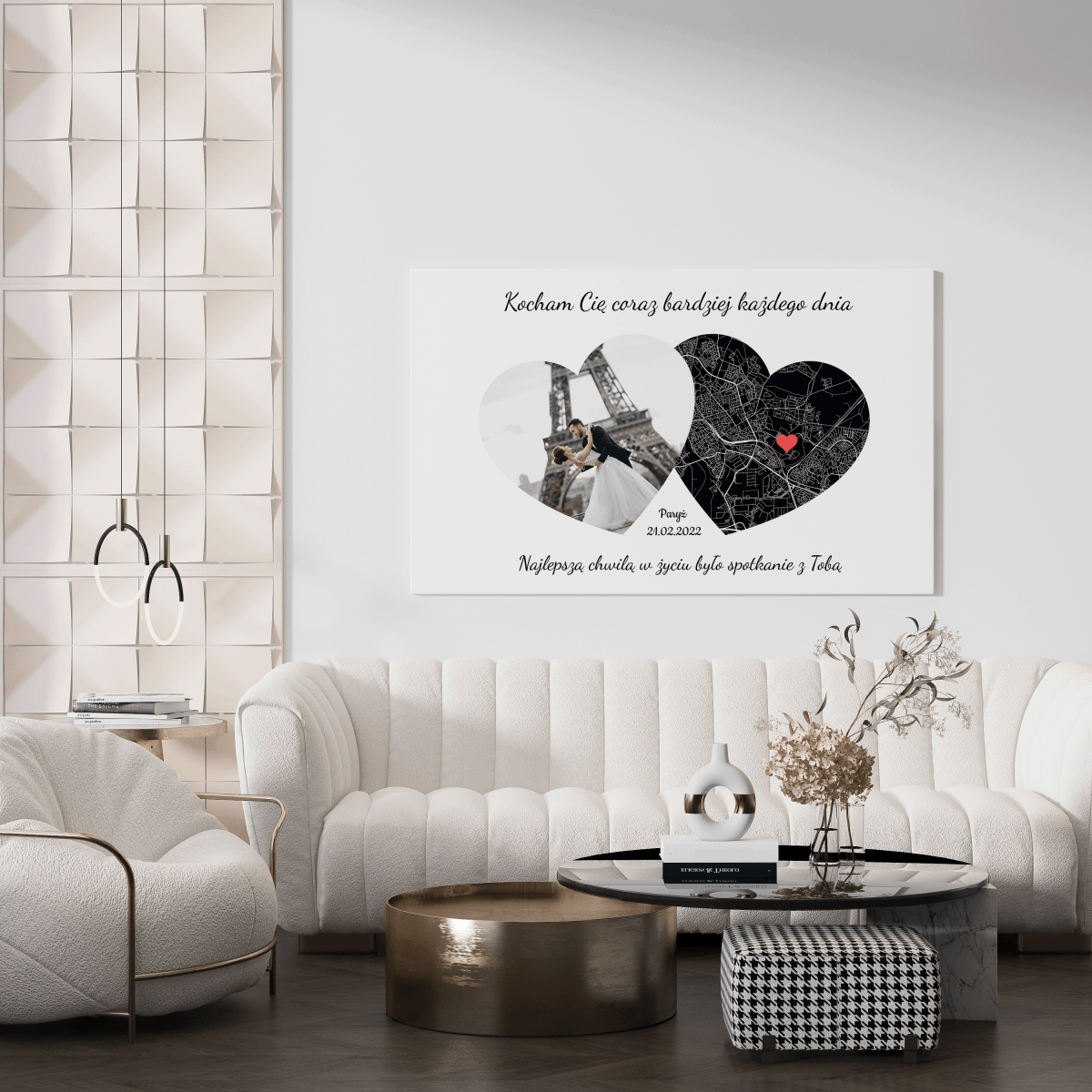 Kocham Cię coraz bardziej - druk na płótnie, spersonalizowany prezent - Adamell.pl - Wyjątkowe Prezenty