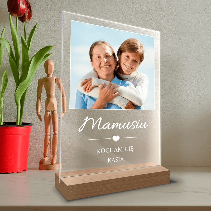 Kocham Cię mamo! - Druk na szkle, spersonalizowany prezent dla mamy - Adamell.pl
