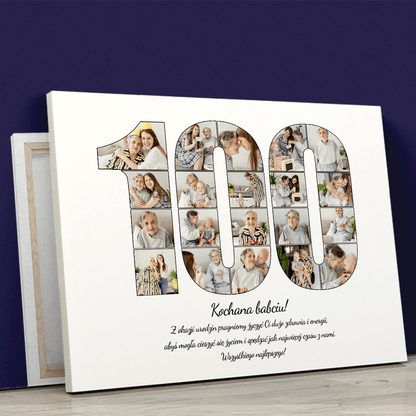 Kochana babciu fotokolaż - druk na płótnie, spersonalizowany prezent dla babci - Adamell.pl