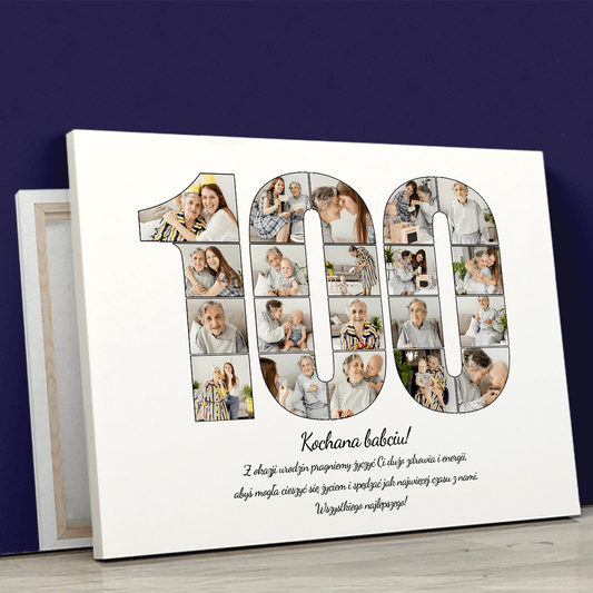 Kochana babciu fotokolaż - druk na płótnie, spersonalizowany prezent dla babci - Adamell.pl