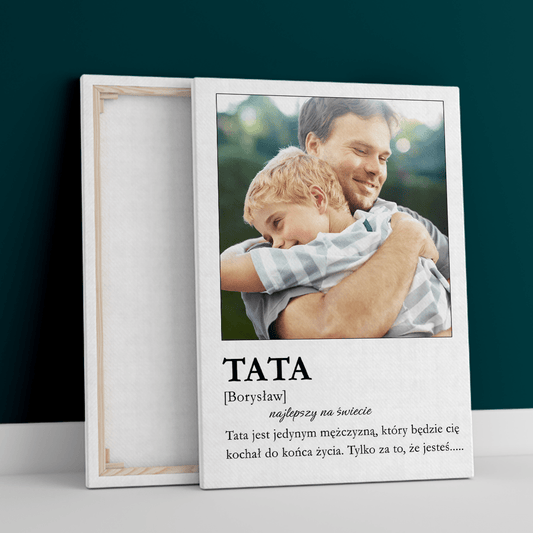 Kochany tato! - druk na płótnie, spersonalizowany prezent dla taty - Adamell.pl