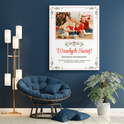 Kochanym dziadkom - druk na płótnie, spersonalizowany prezent dla dziadków - Adamell.pl