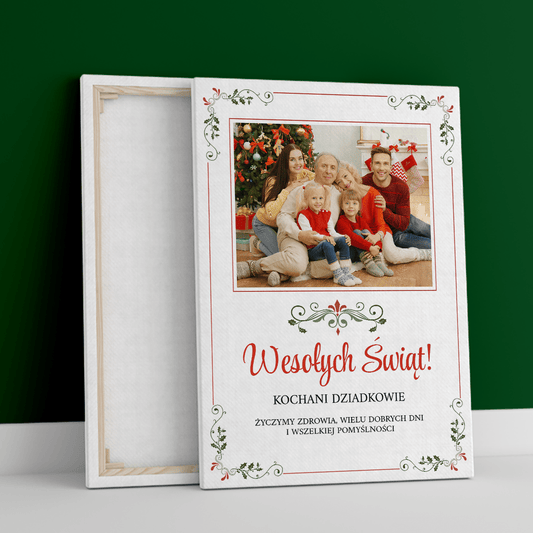 Kochanym dziadkom - druk na płótnie, spersonalizowany prezent dla dziadków - Adamell.pl