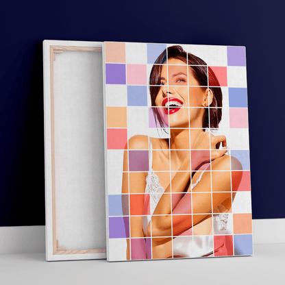 Kolorowe kwadraty - druk na płótnie, spersonalizowany prezent dla niej - Adamell.pl