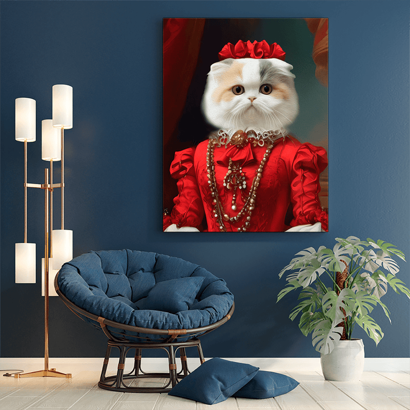 Kot arystokrata - druk na płótnie, spersonalizowany prezent - Adamell.pl