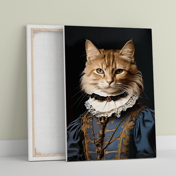 Kot hrabina - druk na płótnie, spersonalizowany prezent dlla właściciela kota - Adamell.pl