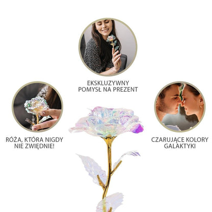 Kryształowa świecąca wieczna róża, Wyjatkowy pomysł na prezent dla dziewczyny, przyjaciółki, kobiety, najlepsze na walentynki, na 18 urodziny - Adamell.pl - Wyjątkowe Prezenty