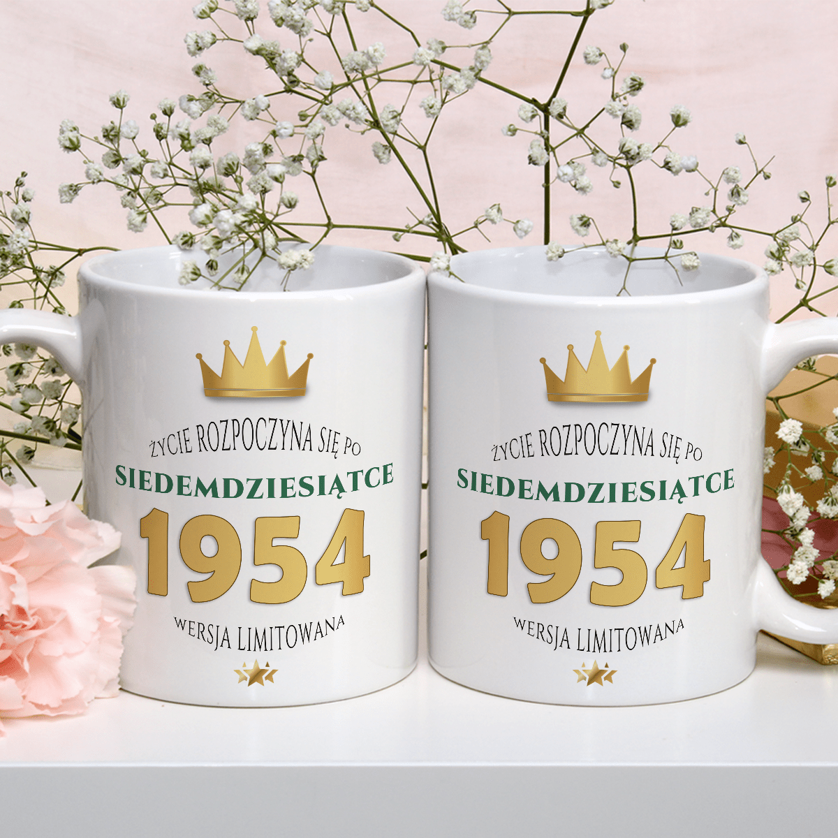 Kubek na 70. - 1x Kubek z nadrukiem, spersonalizowany prezent dla niego - Adamell.pl