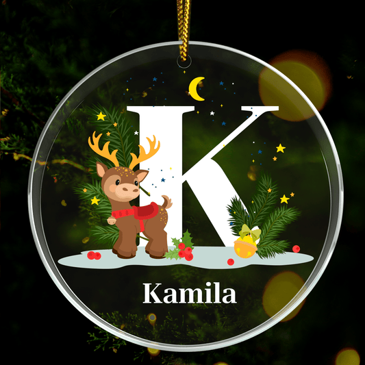 Litera i imię - bombka choinkowa, spersonalizowany prezent dla mamy - Adamell.pl